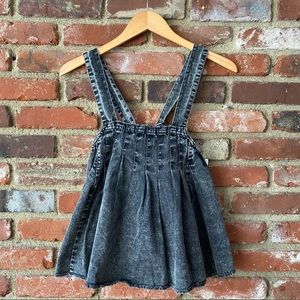 Free People Black Denim Top